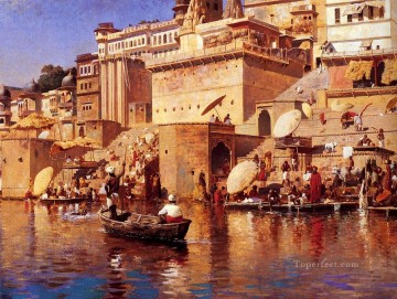 Árabe Painting - En El Río Benarés El Árabe Edwin Lord Weeks